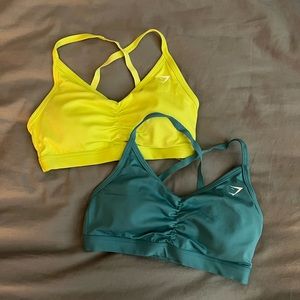 Set of (2) Ruched Gymshark Sports Bras